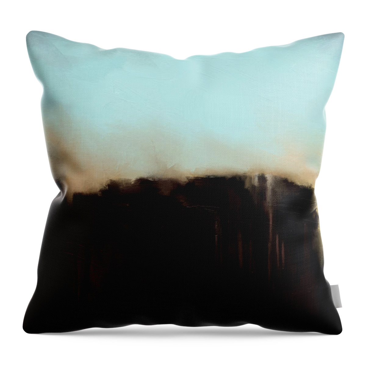 Abstract Landscape Throw Pillow featuring the painting The Western Ridge by Shawn Conn