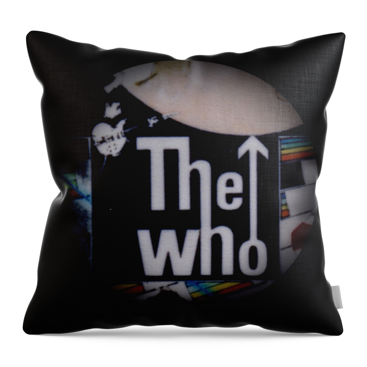The Who Throw Pillow featuring the drawing The Who - 1960s Poster - detail by Sean Connolly