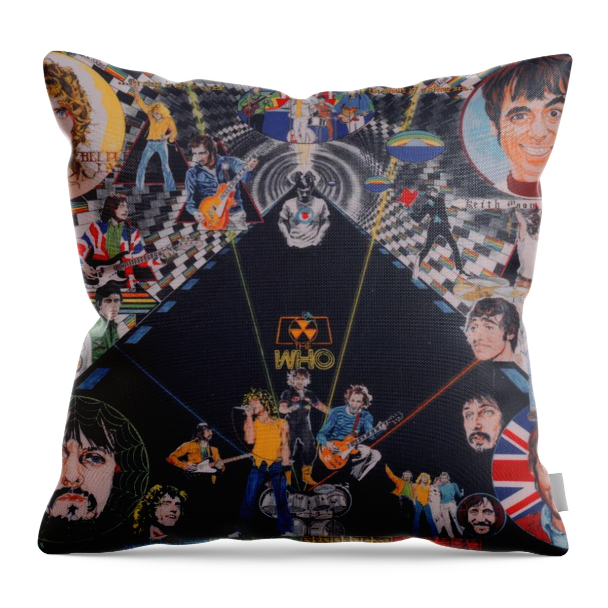 Colored Pencil Throw Pillow featuring the drawing The Who - Quadrophenia by Sean Connolly