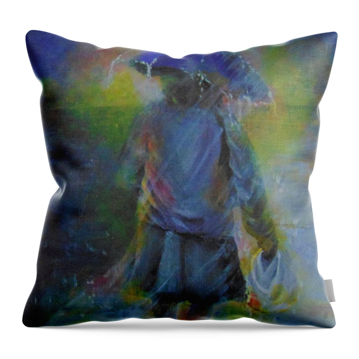 Acrylic Throw Pillow featuring the painting The Year 2020 by Saundra Johnson