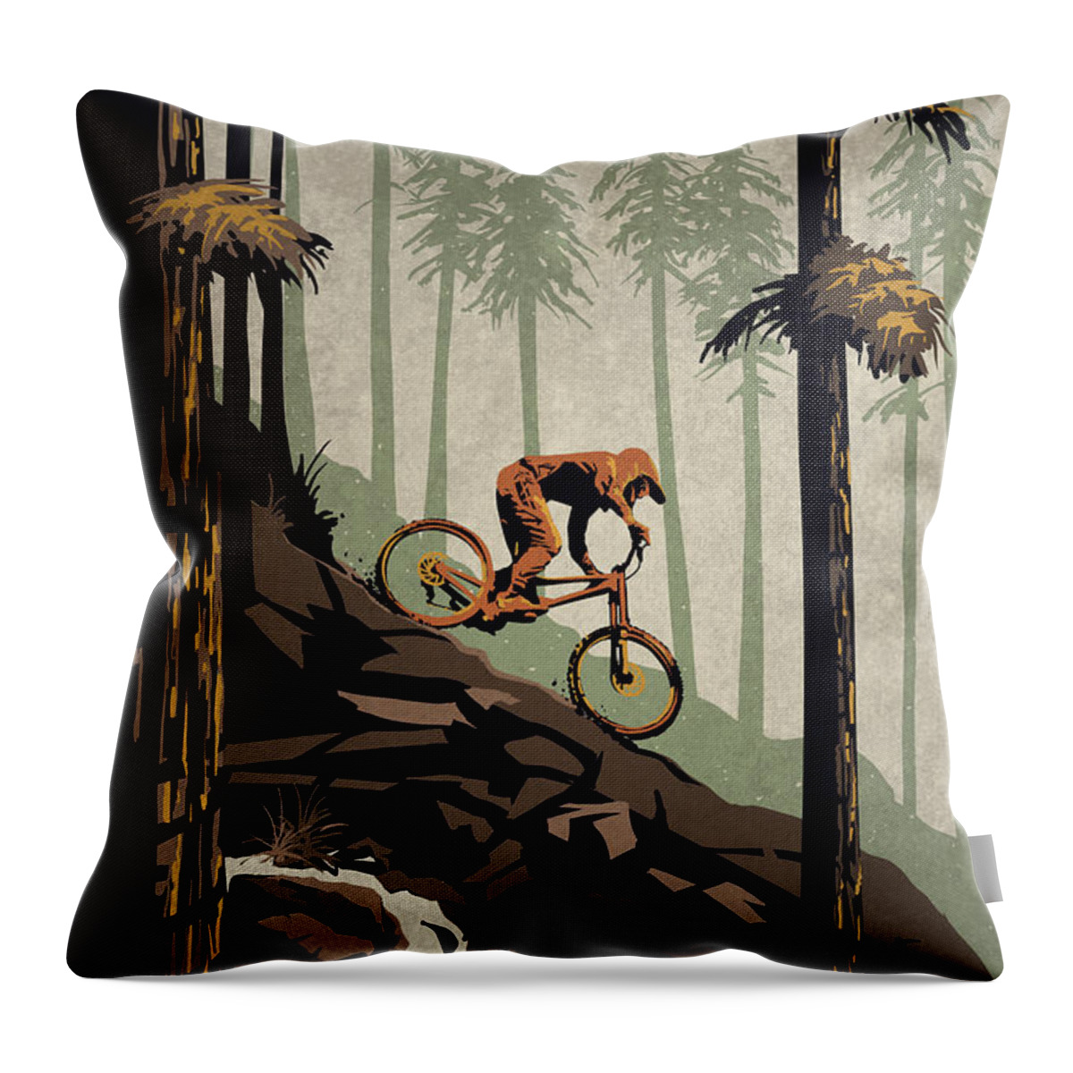  Throw Pillow featuring the painting Think outside no slogan by Sassan Filsoof