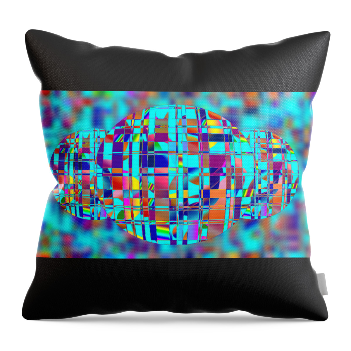 Digital Throw Pillow featuring the digital art Three Globes by Ronald Mills