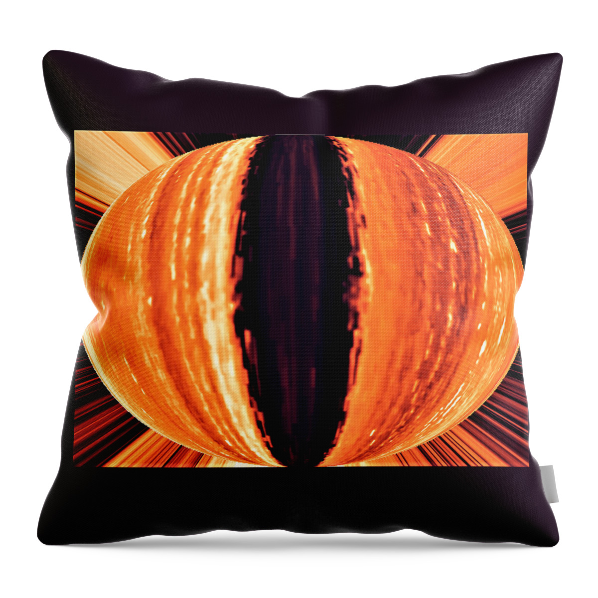 Tiger Eye Throw Pillow featuring the digital art Tiger's Eye by Ronald Mills