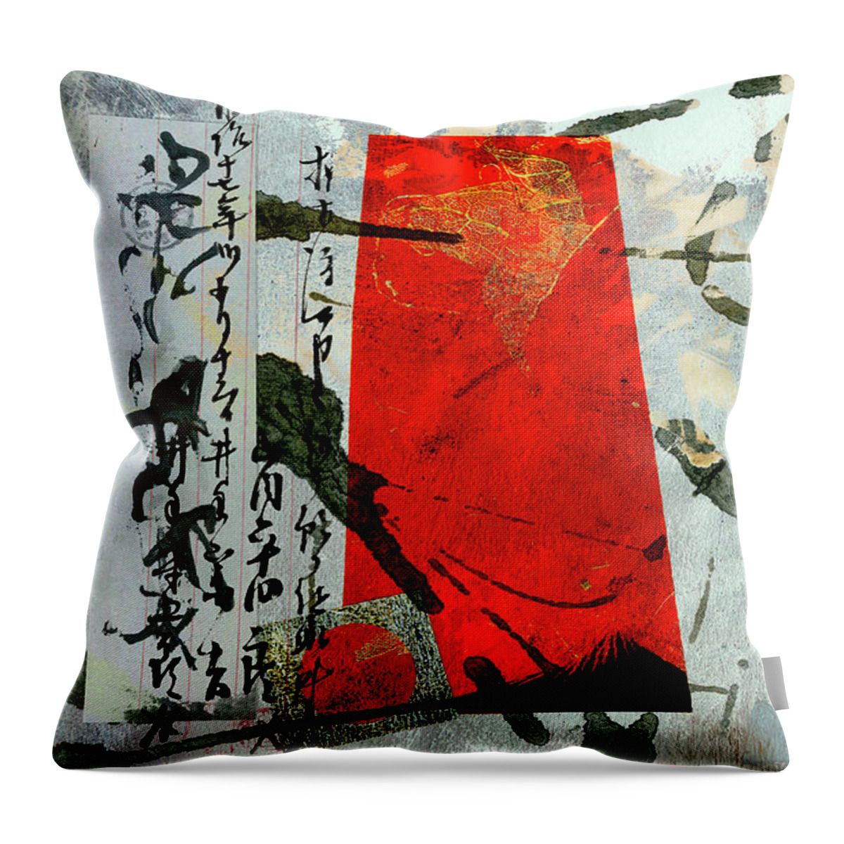 Carol Leigh Throw Pillow featuring the mixed media Time Shift by Carol Leigh