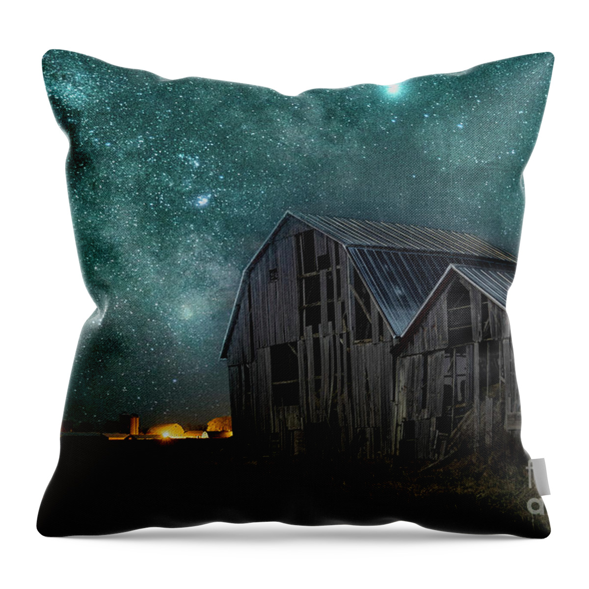 Barn Throw Pillow featuring the photograph Time takes everything 1 by Eric Curtin