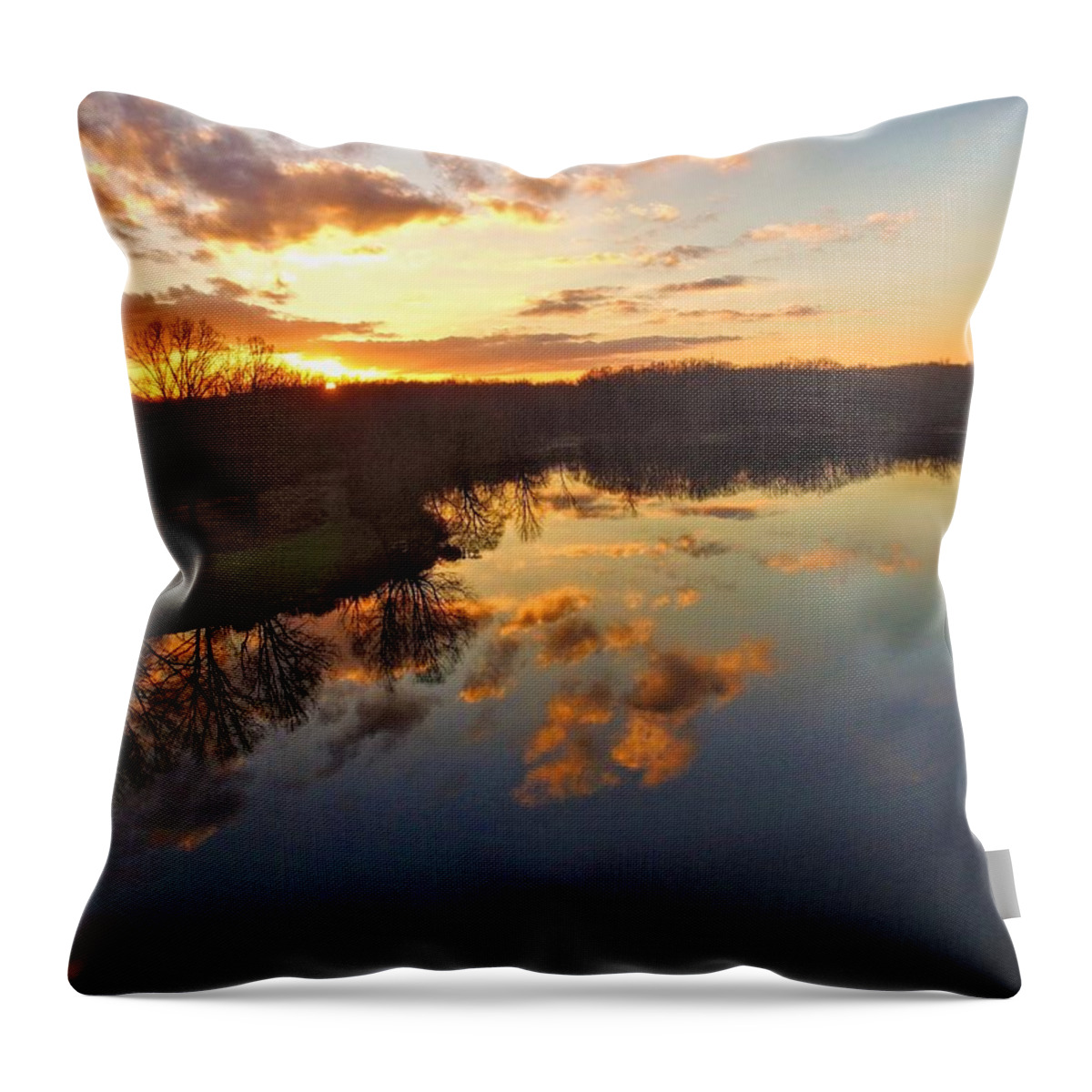  Throw Pillow featuring the photograph Tinkers Creek Park by Brad Nellis