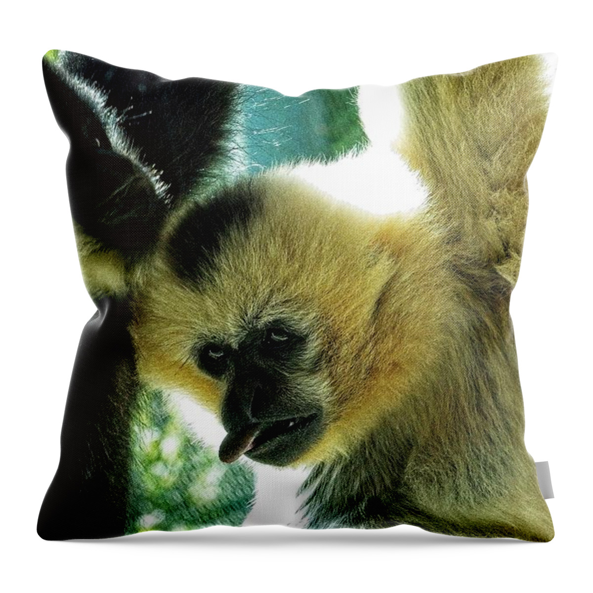 Animal Throw Pillow featuring the photograph Tired Of Hanging by David Desautel