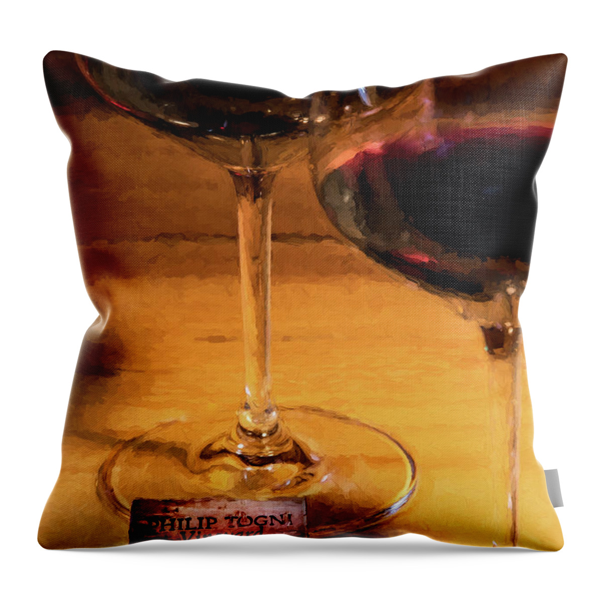 Cabernet Sauvignon Throw Pillow featuring the photograph Togni Wine 3 by David Letts