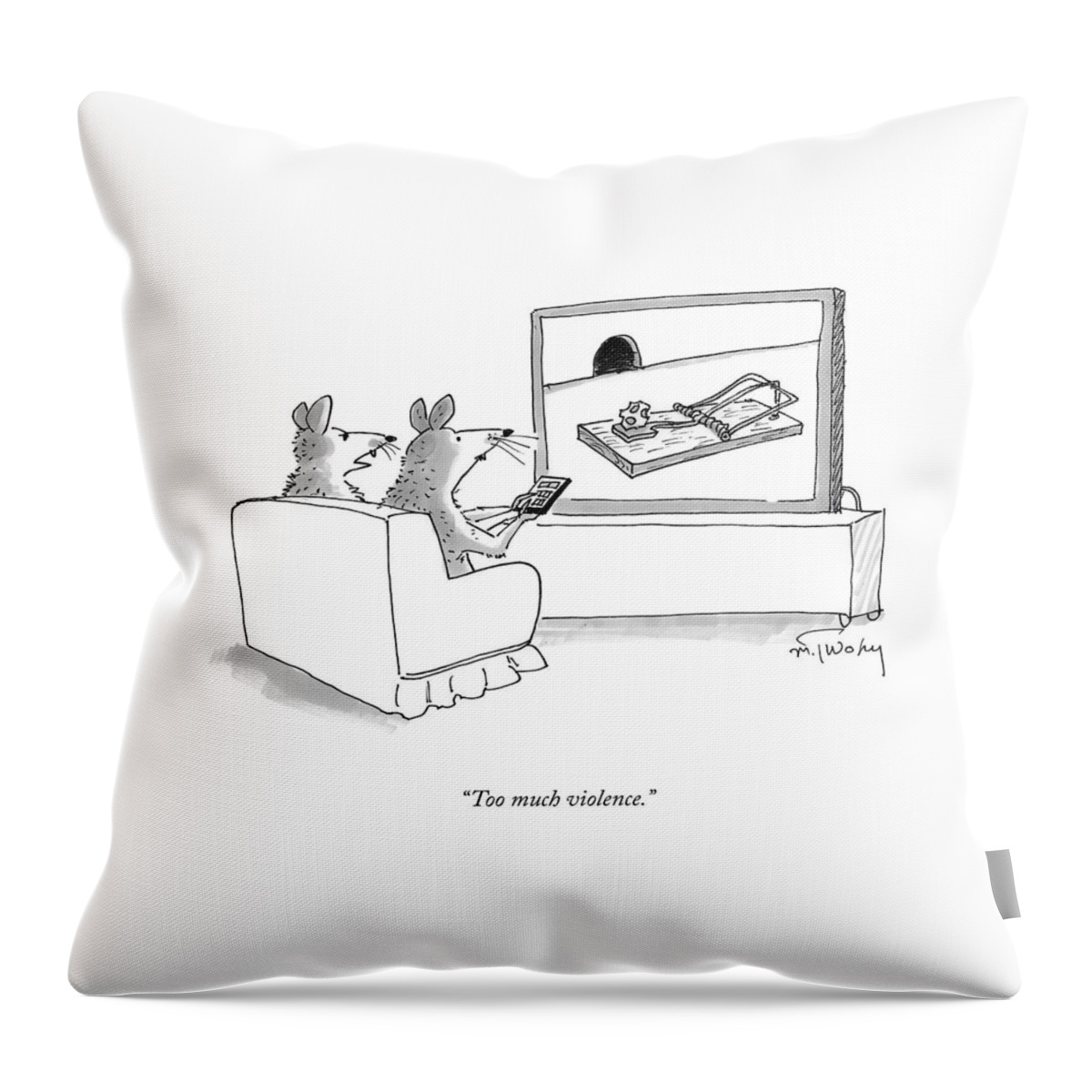 Too Much Violence Throw Pillow