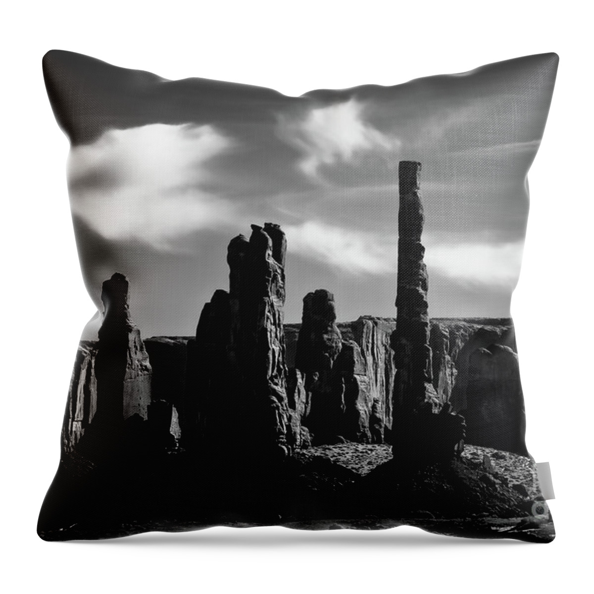 Monument Valley Throw Pillow featuring the photograph Totem by Doug Sturgess