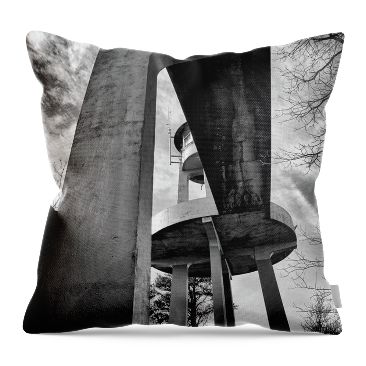 Townsend Throw Pillow featuring the photograph Tower in the Sky by Phil Perkins