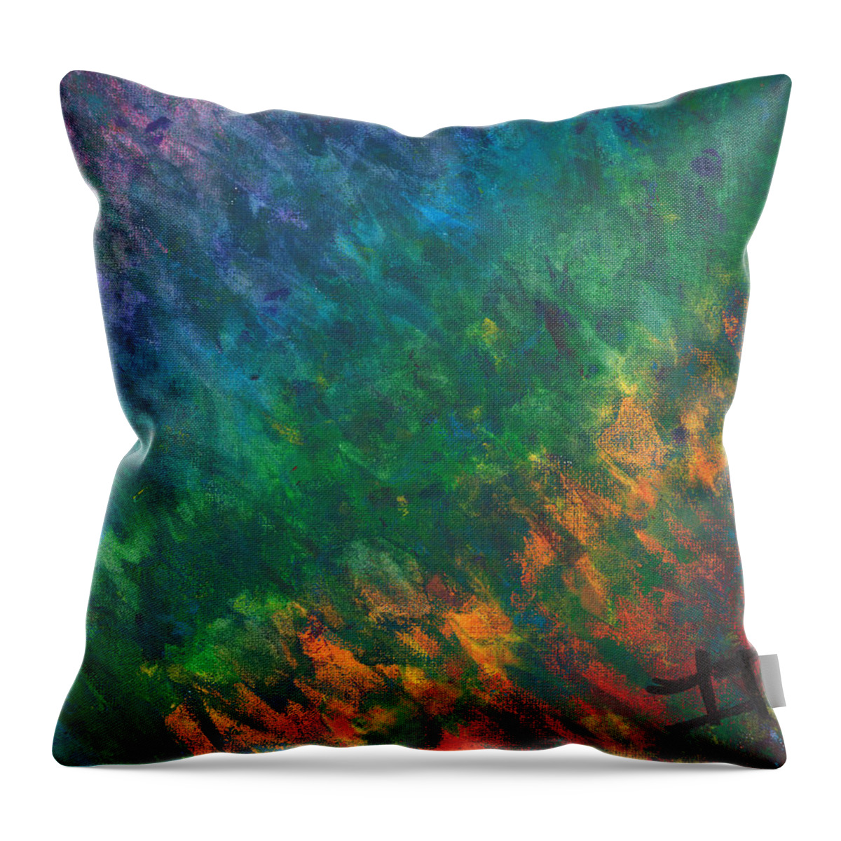 Spirituality Throw Pillow featuring the painting Transmutation of Energy by Esoteric Gardens KN