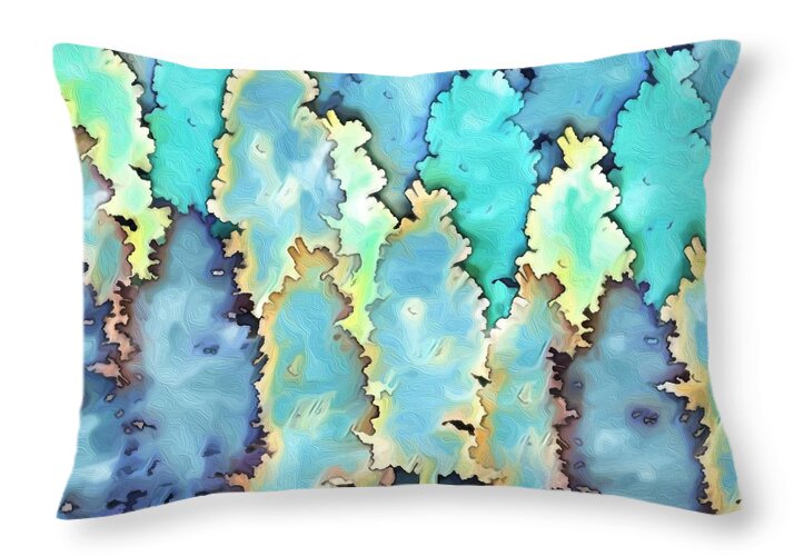  Throw Pillow featuring the digital art Trees by Michelle Hoffmann