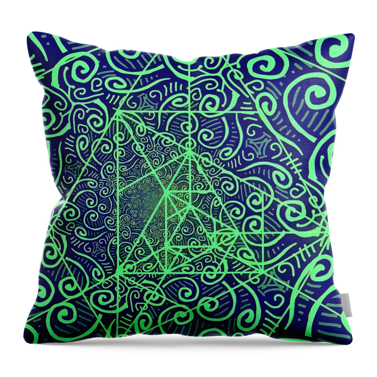 Keltic Throw Pillow featuring the photograph Triskele Abstract Duotone by Judy Kennedy