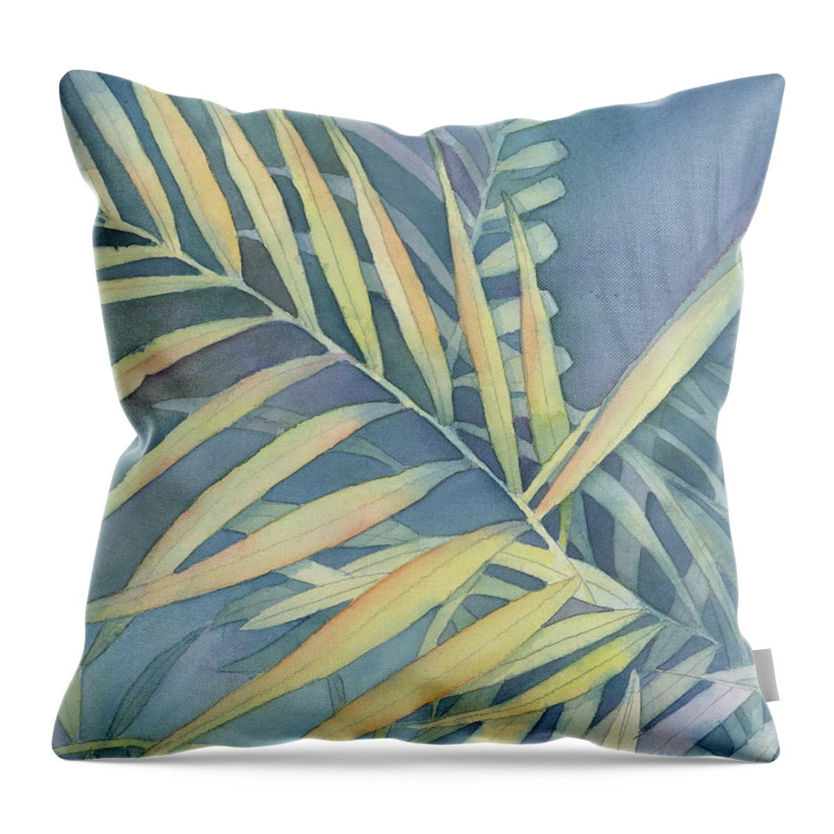 Facemask Throw Pillow featuring the painting Tranquility by Lois Blasberg