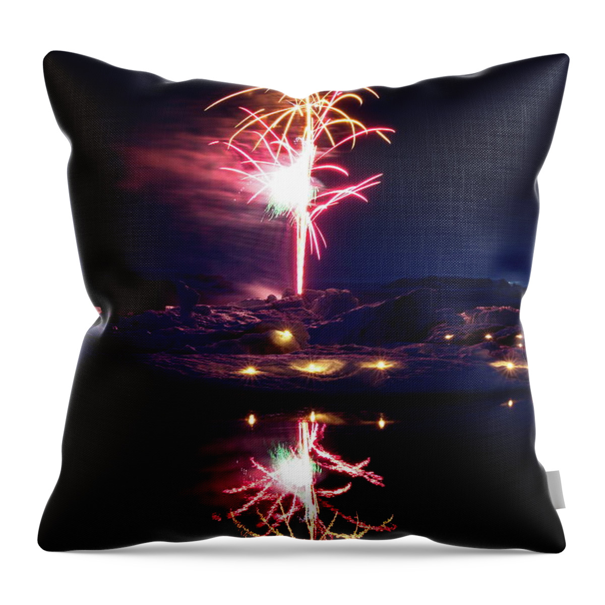 Fireworks Throw Pillow featuring the photograph Tropical ice by Christopher Mathews