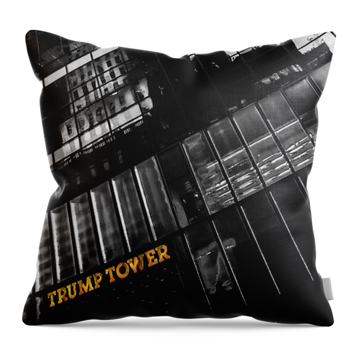 Trump Tower Throw Pillow featuring the photograph Trump HQ by Az Jackson
