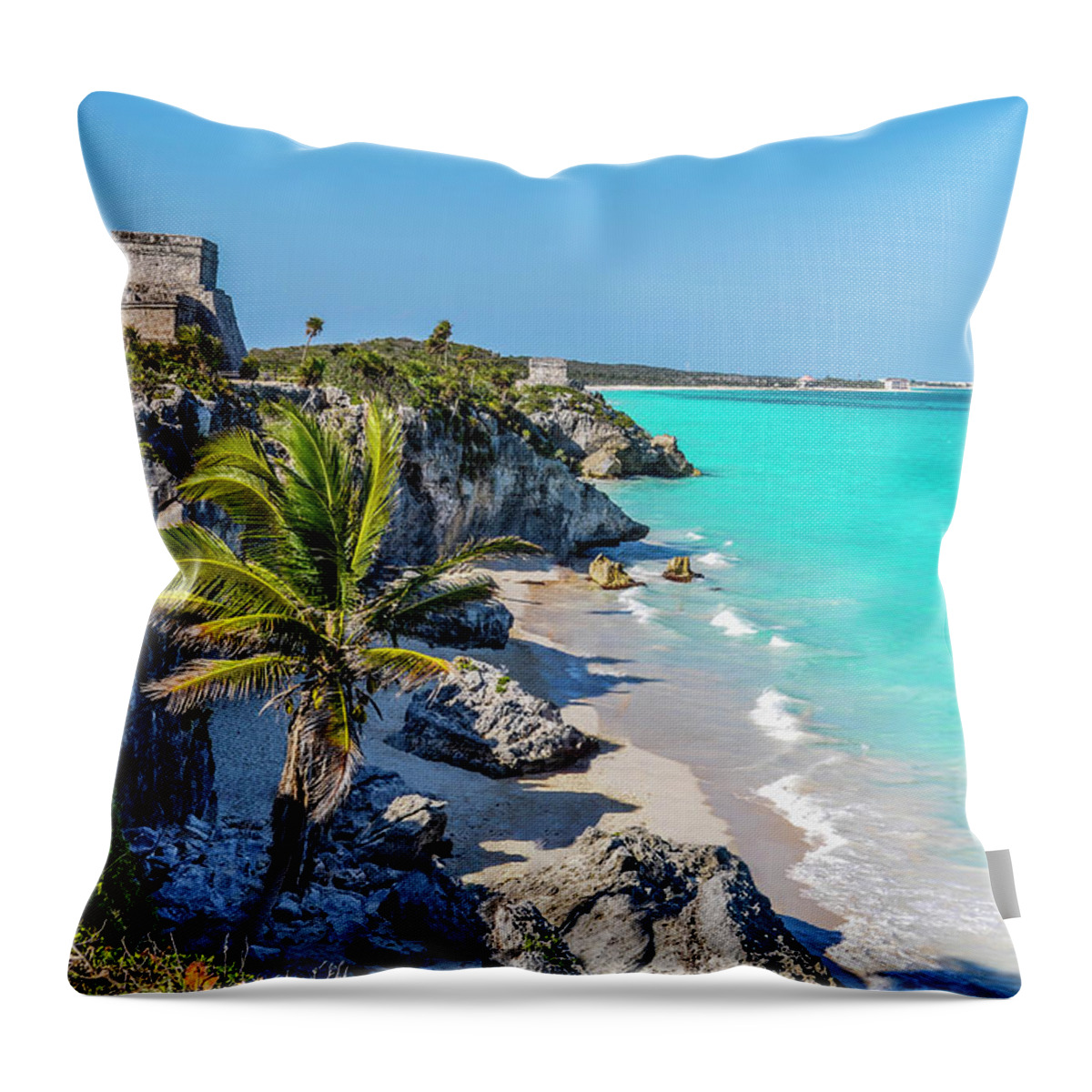 Sand Throw Pillow featuring the photograph Tulum by Pelo Blanco Photo