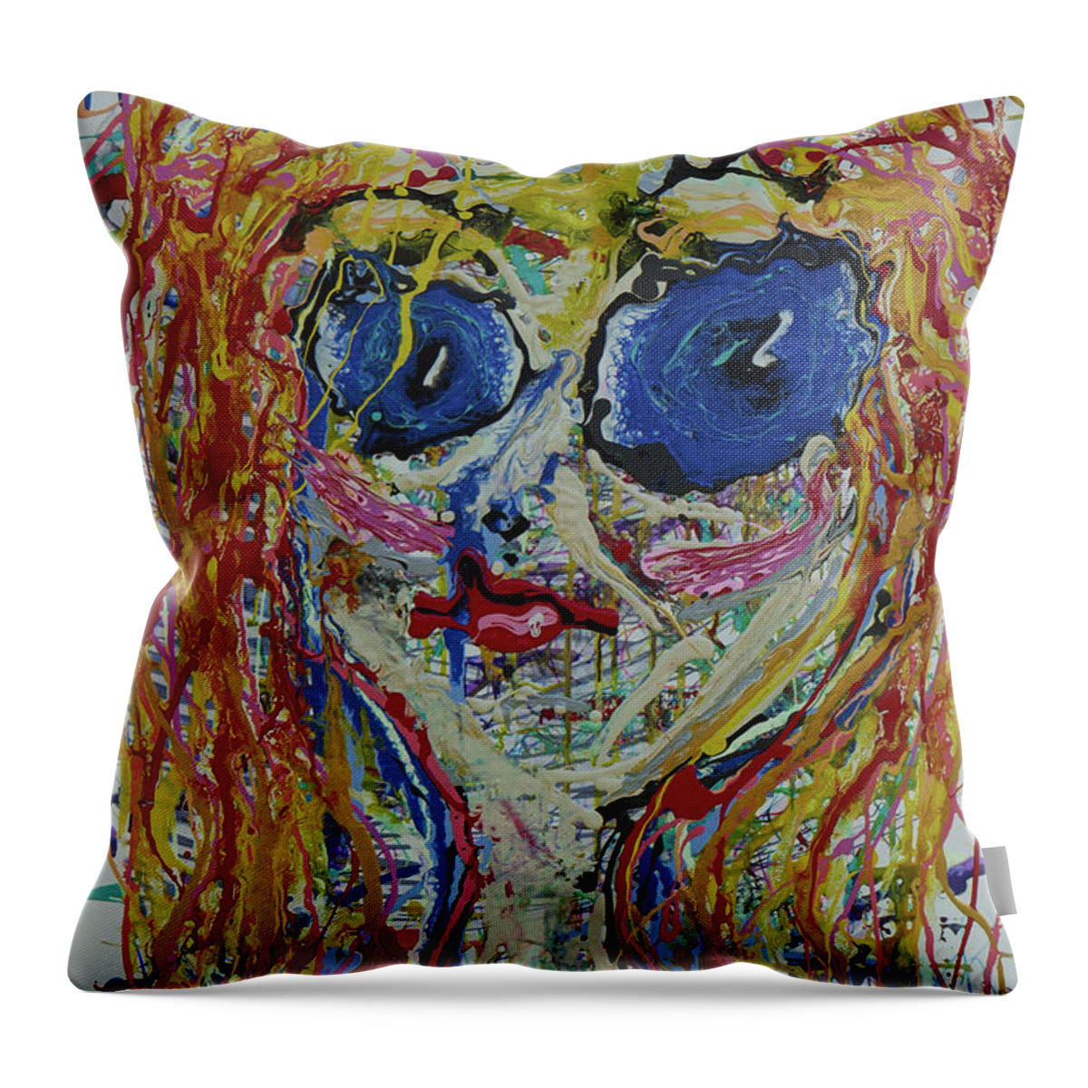 Ufnb Throw Pillow featuring the painting UFnB by Tessa Evette