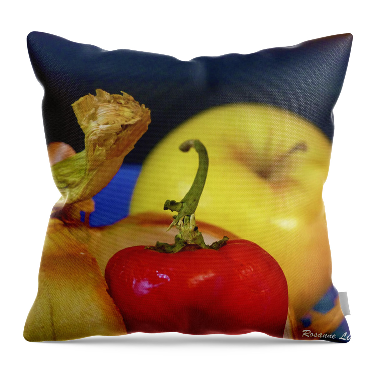 Yellow Delicious Apple Throw Pillow featuring the photograph Ambiance by Rosanne Licciardi