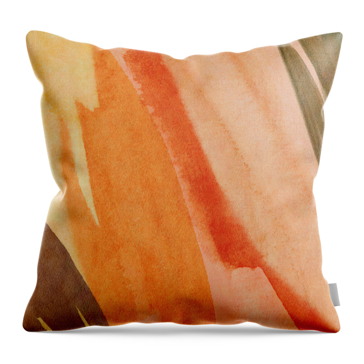 Abstract Throw Pillow featuring the mixed media Unfolding- Art by Linda Woods by Linda Woods