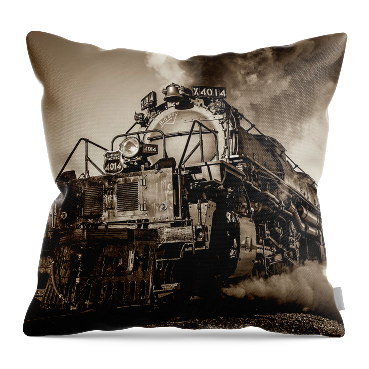 Train Throw Pillow featuring the photograph Union Pacific 4014 Big Boy by David Morefield