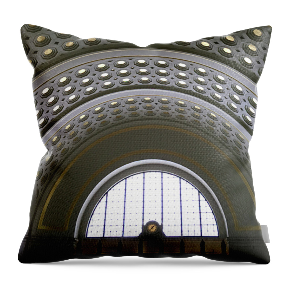 Photograph Throw Pillow featuring the photograph union station 137PM by Richard Wetterauer