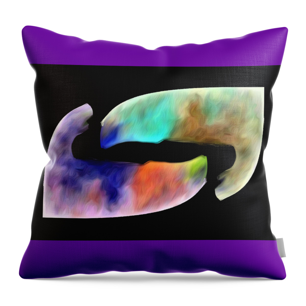 Abstract Throw Pillow featuring the digital art Uniting Together Abstract by Ronald Mills