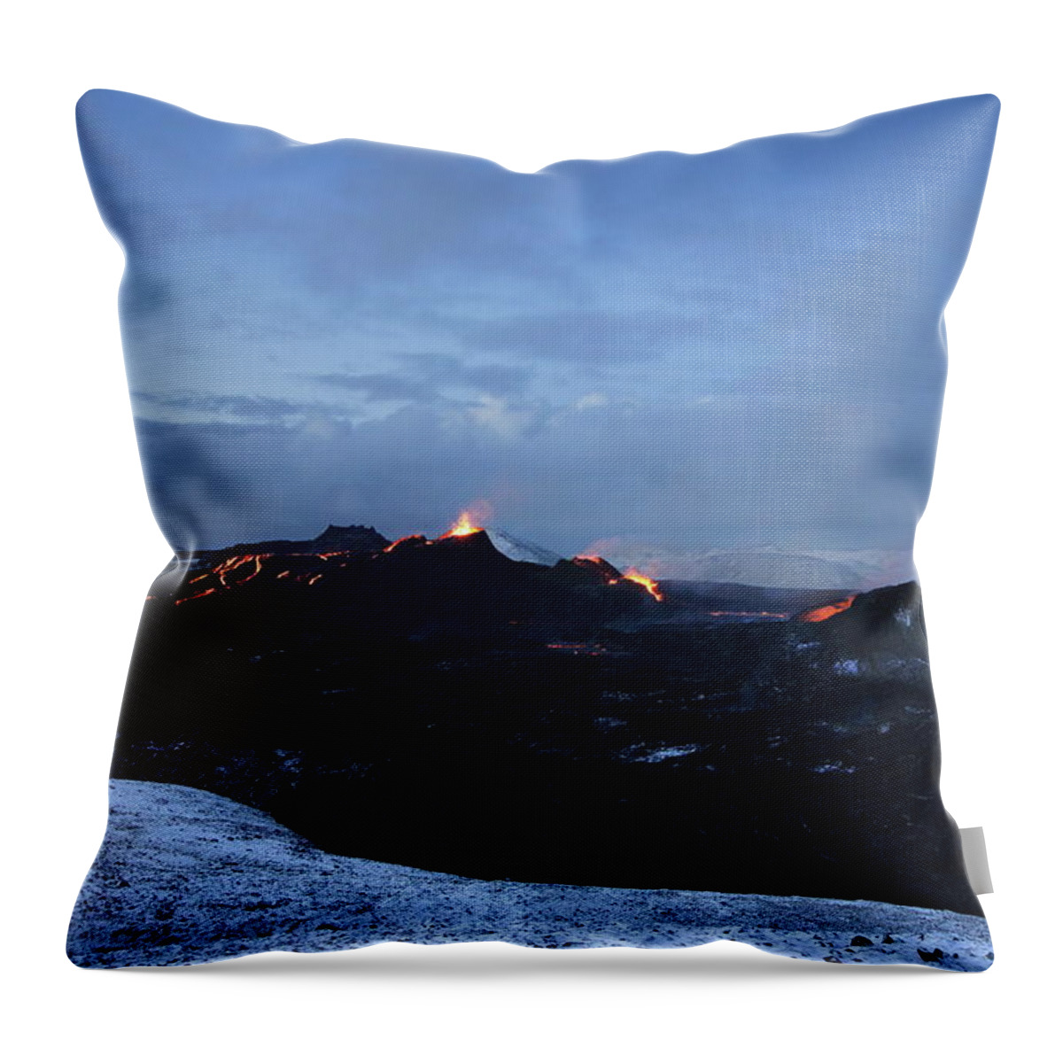 Volcano Throw Pillow featuring the photograph Valley of fire by Christopher Mathews
