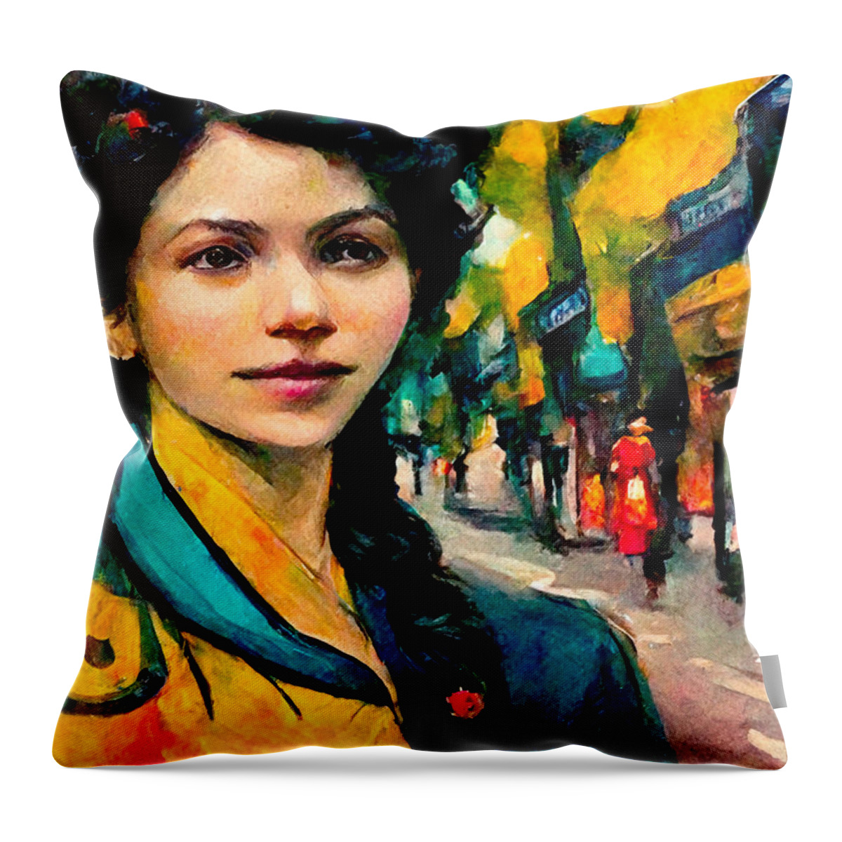 Vincent Van Gogh Throw Pillow featuring the digital art Van Gogh #11 by Craig Boehman