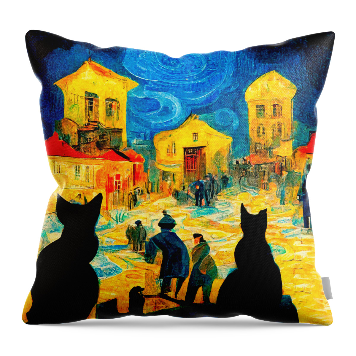 Vincent Van Gogh Throw Pillow featuring the digital art Van Gogh #2 by Craig Boehman