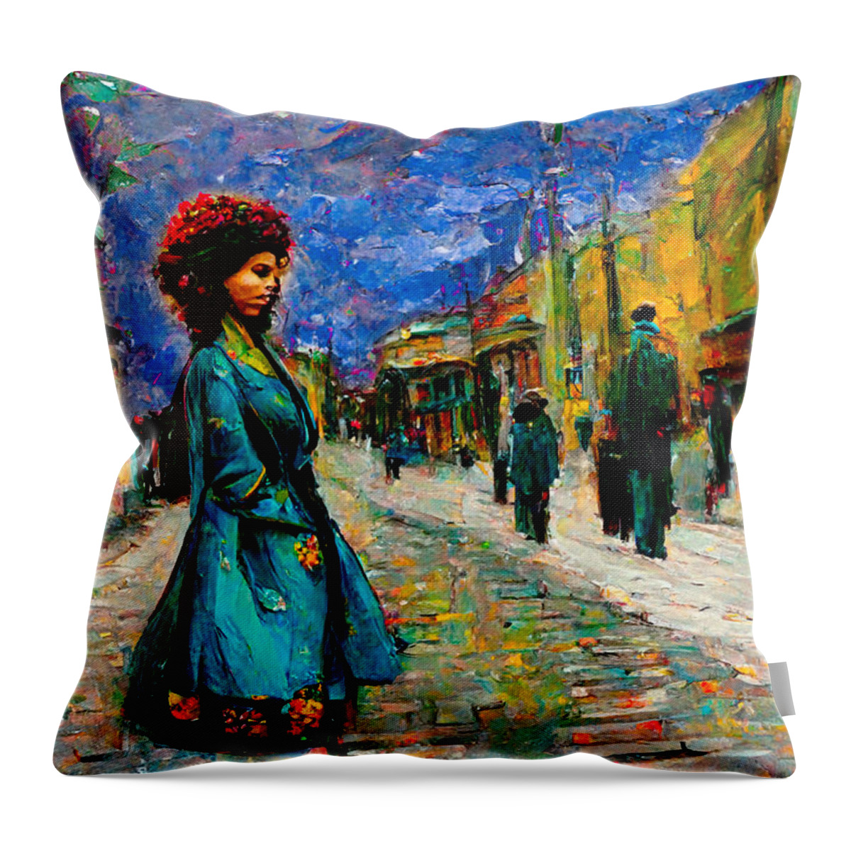 Vincent Van Gogh Throw Pillow featuring the digital art Van Gogh #8 by Craig Boehman