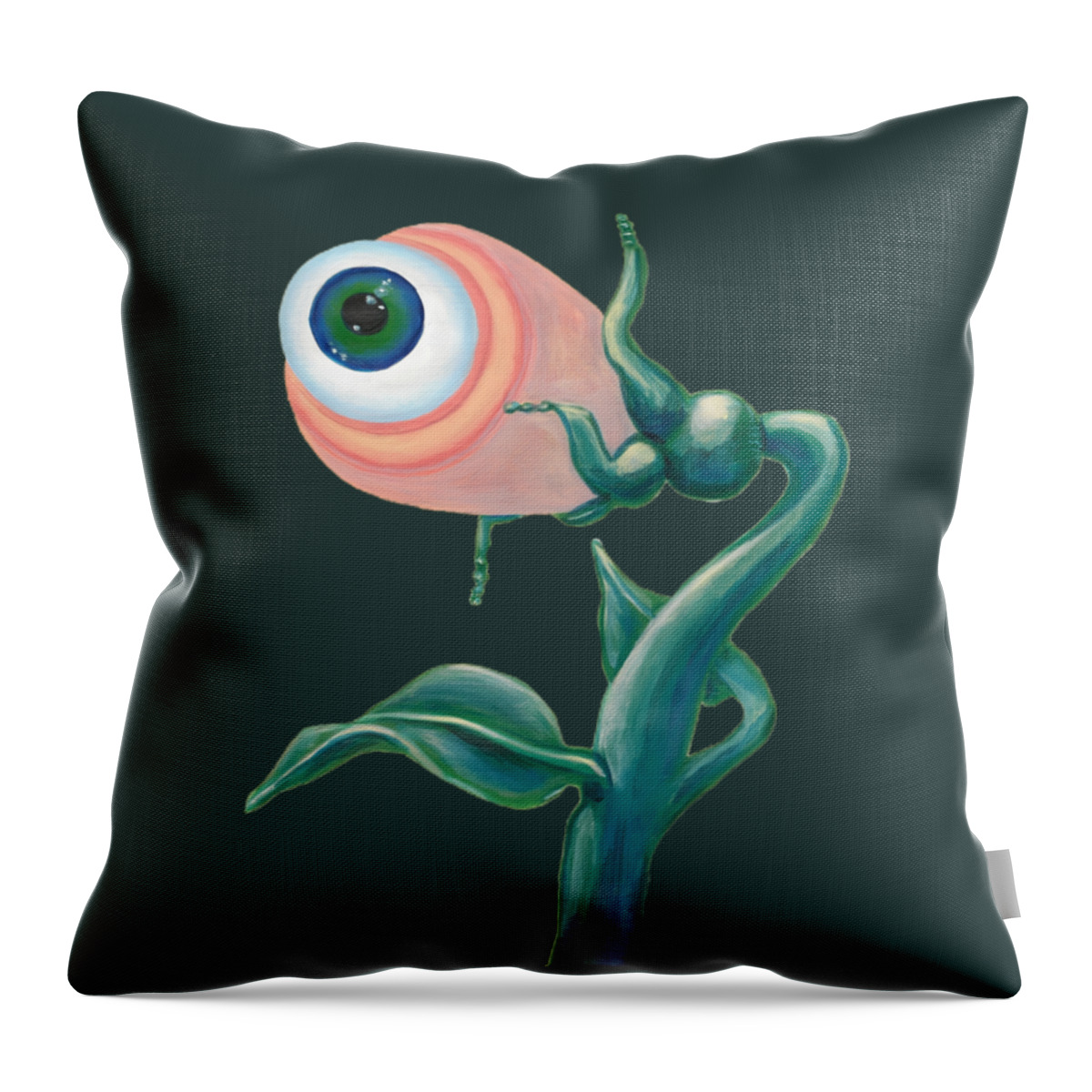 Surreal Throw Pillow featuring the painting Venus Eye Snap by Vicki Noble