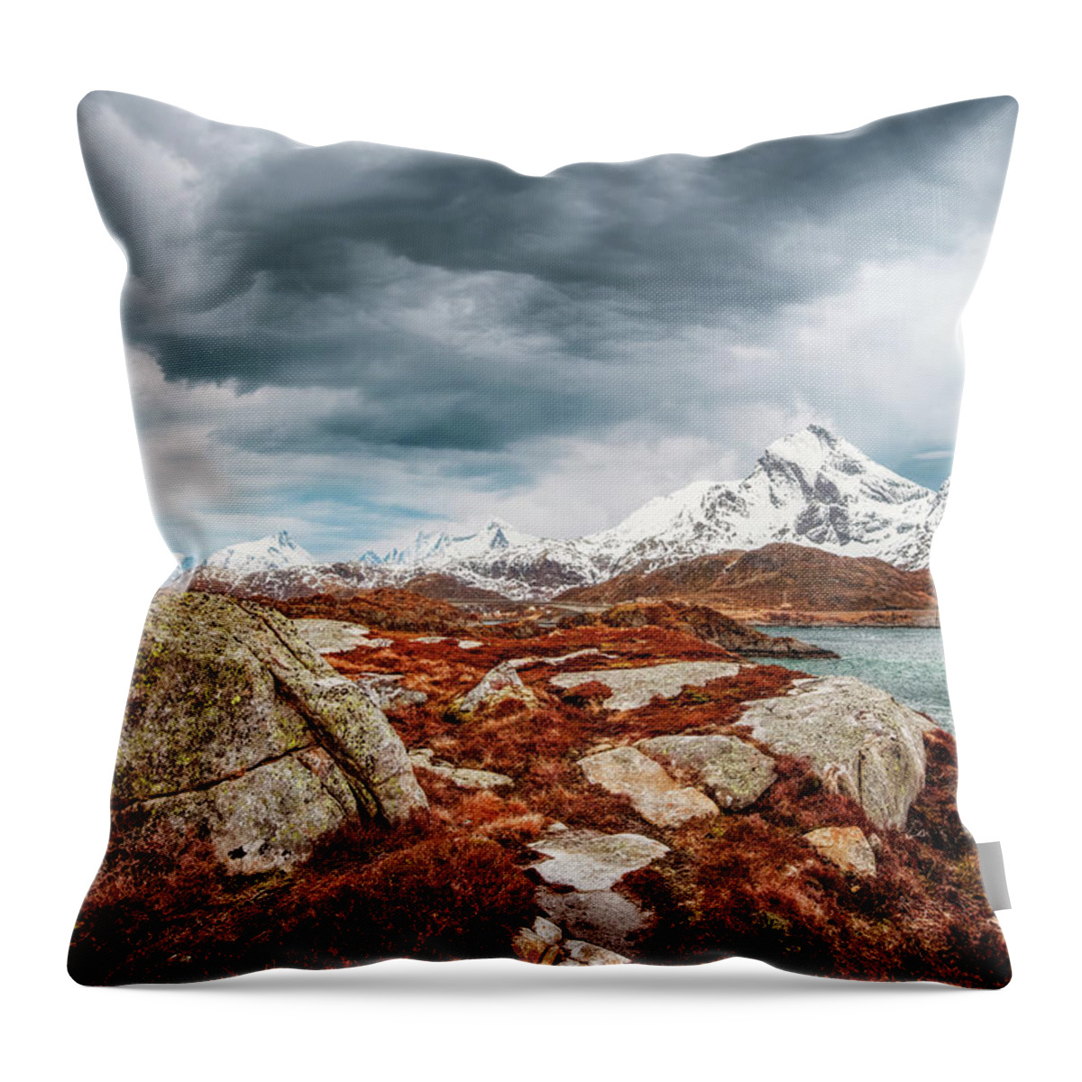 Landscape Throw Pillow featuring the photograph Vibes Speak Louder Than Words by Philippe Sainte-Laudy