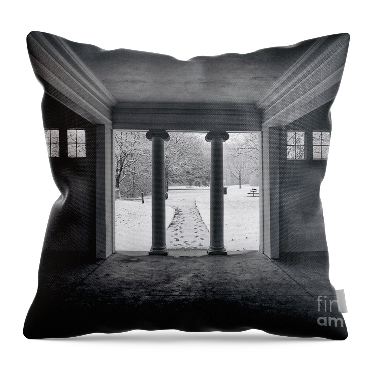Parthenon Throw Pillow featuring the photograph Vintage Structure by Phil Perkins