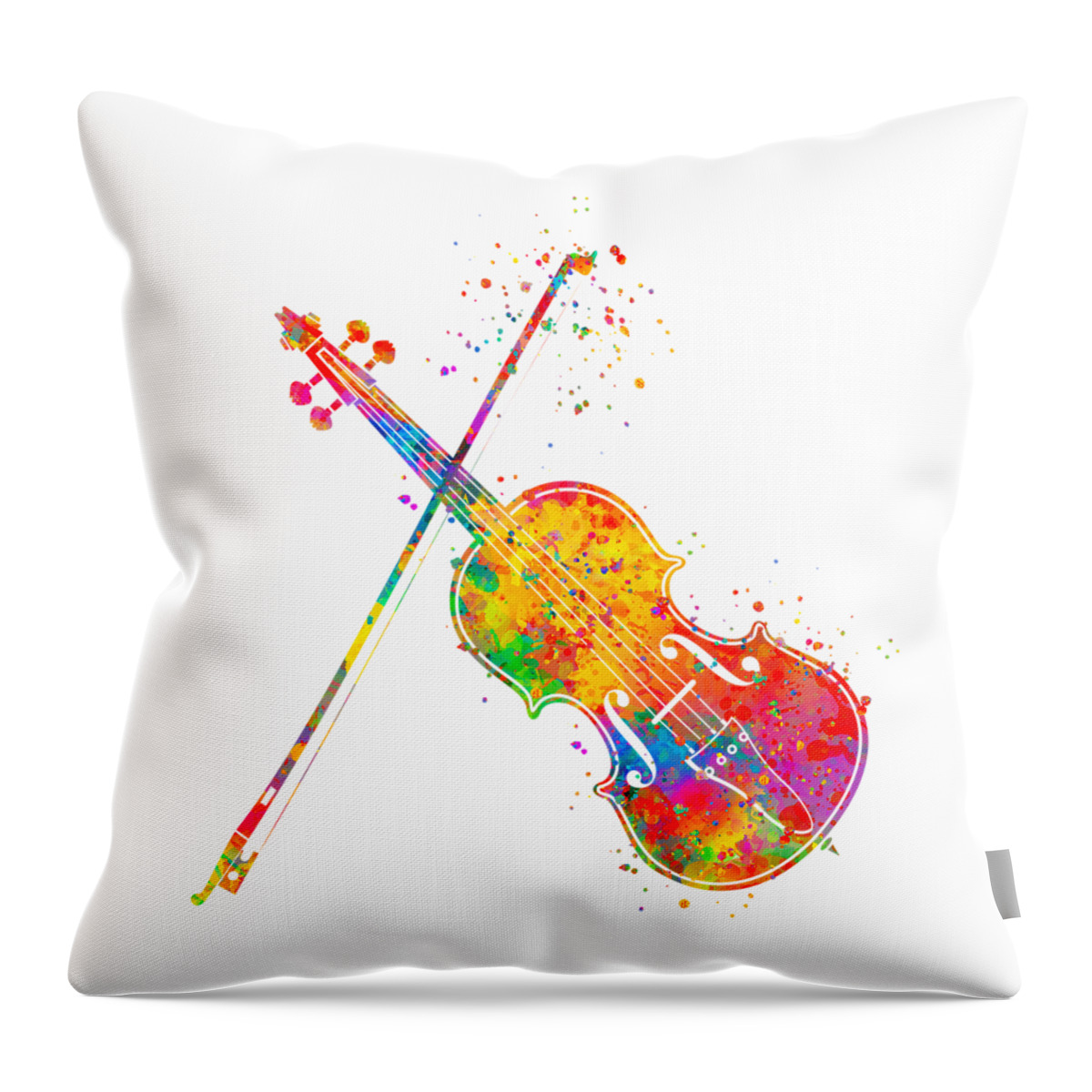 Violin Throw Pillow featuring the painting Violin Art by Zuzi 's