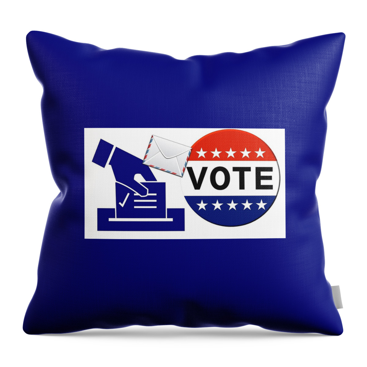 Vote Throw Pillow featuring the drawing Vote by Nancy Ayanna Wyatt