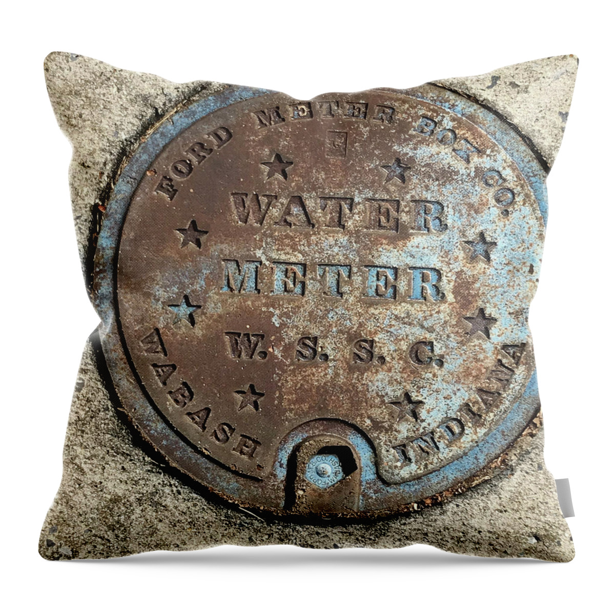Photograph Throw Pillow featuring the photograph Wabash Water by Richard Wetterauer