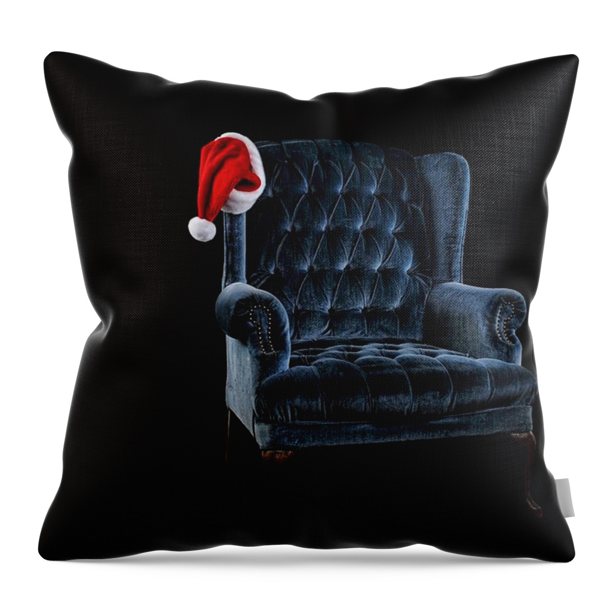 Chair Throw Pillow featuring the digital art Waiting for Santa by Brad Barton