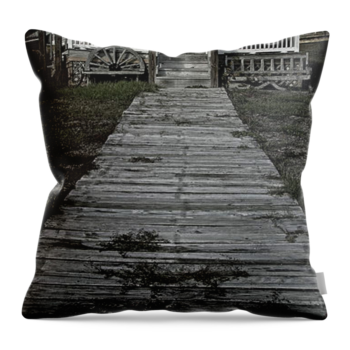 Post Office Throw Pillow featuring the photograph Walk Back in Time by M Kathleen Warren