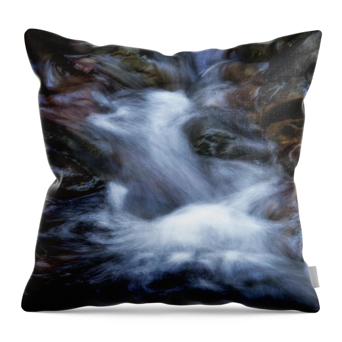Water Swirl Throw Pillow featuring the photograph Water swirl, Lagunitas Creek by Donald Kinney
