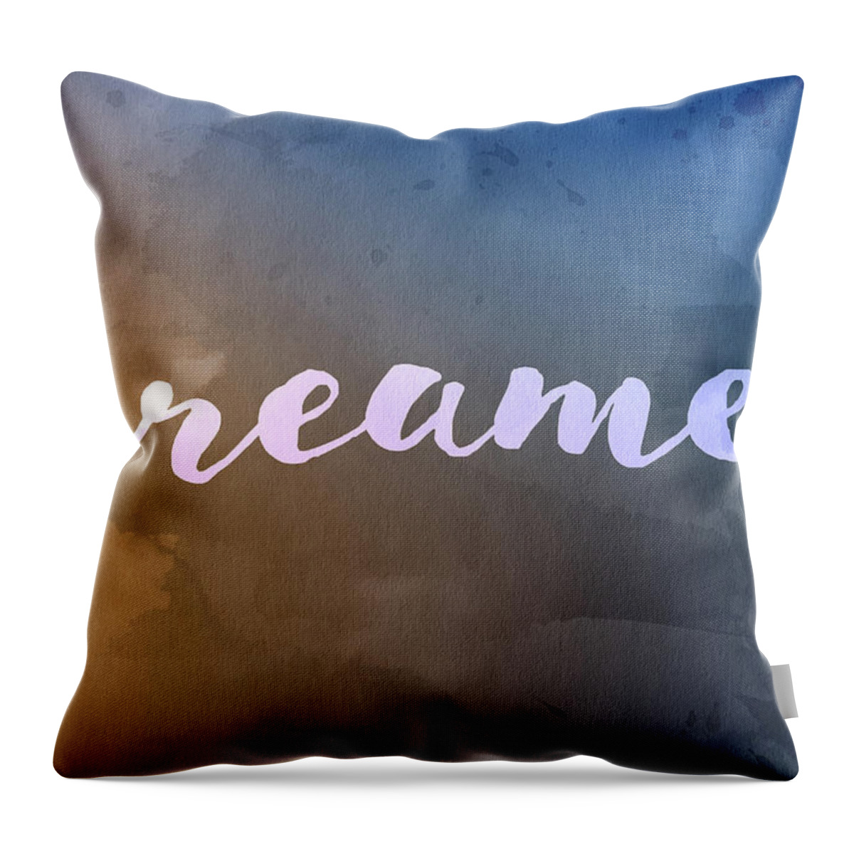 Watercolor Throw Pillow featuring the digital art Watercolor Art Dreamer by Amelia Pearn