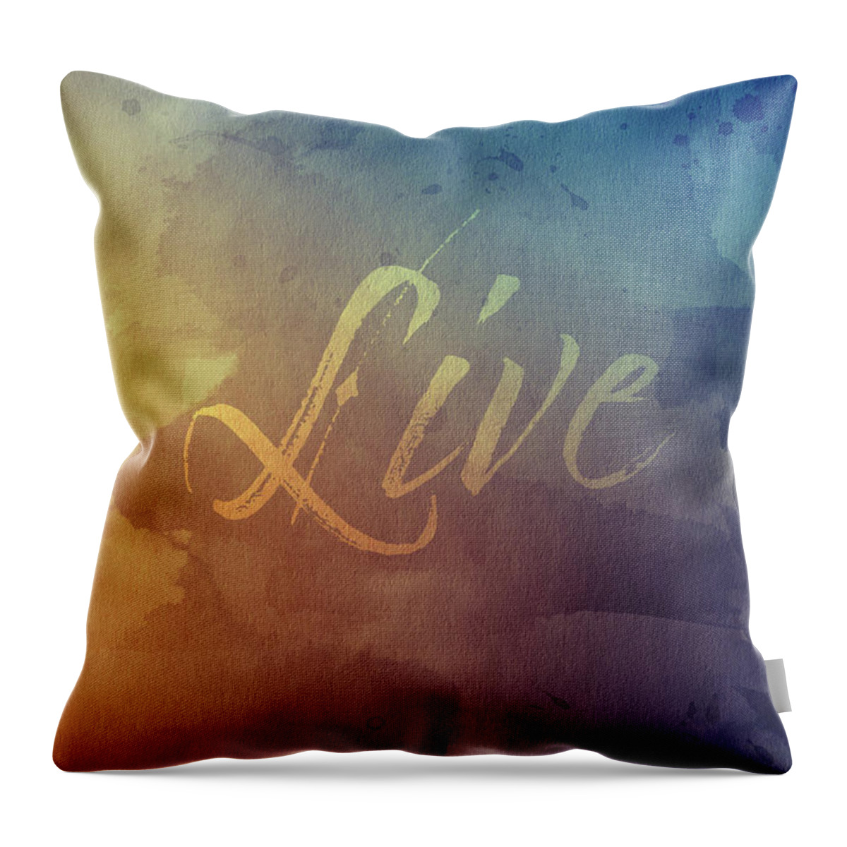 Watercolor Throw Pillow featuring the digital art Watercolor Art Live by Amelia Pearn