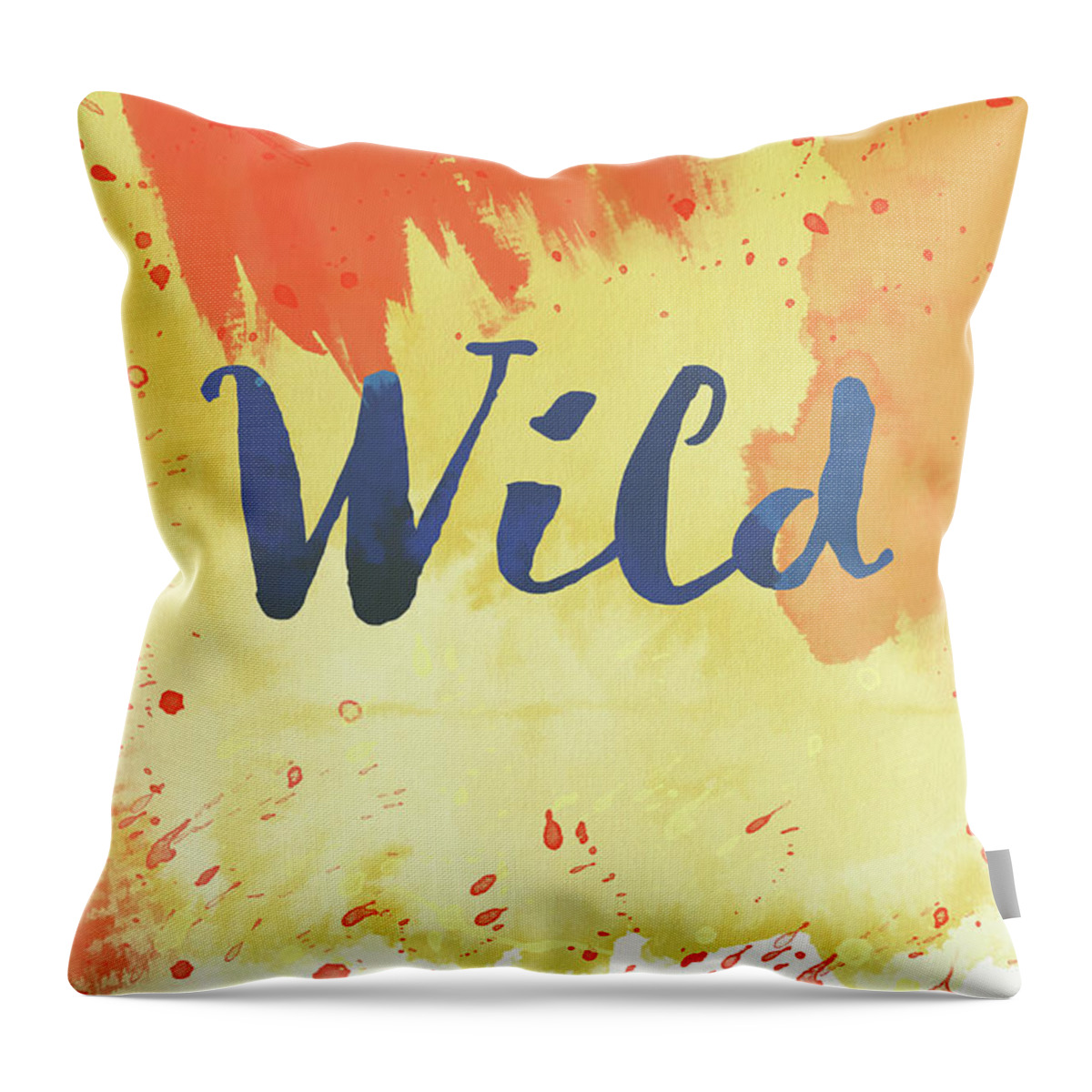Bright Throw Pillow featuring the digital art Watercolor Art Wild by Amelia Pearn
