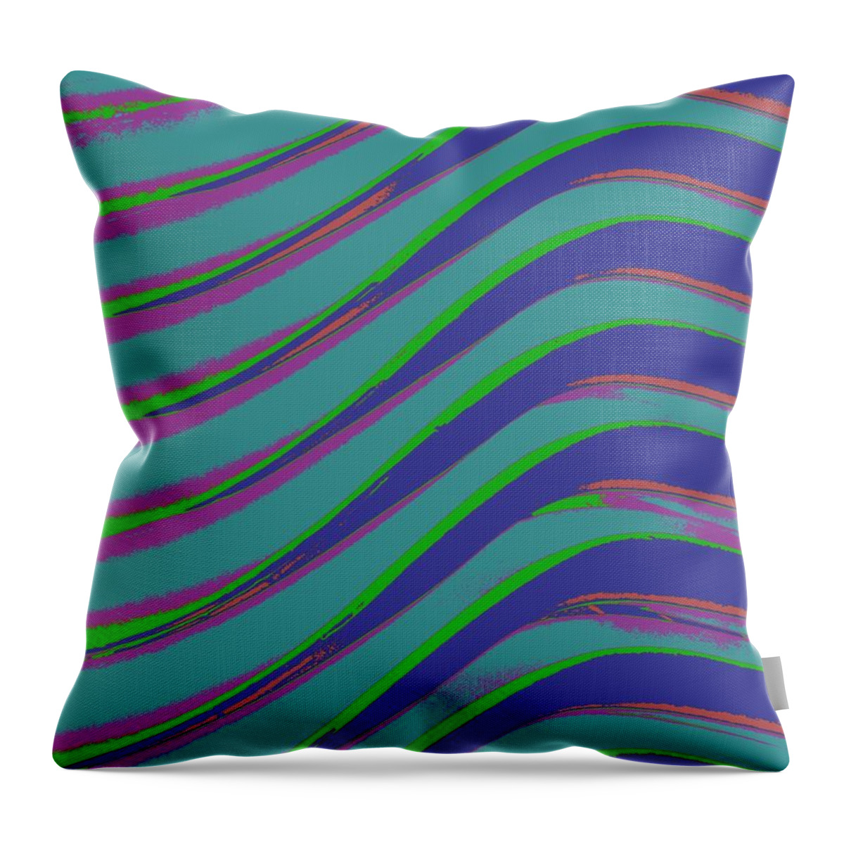 Wave Throw Pillow featuring the digital art Wave by T Oliver