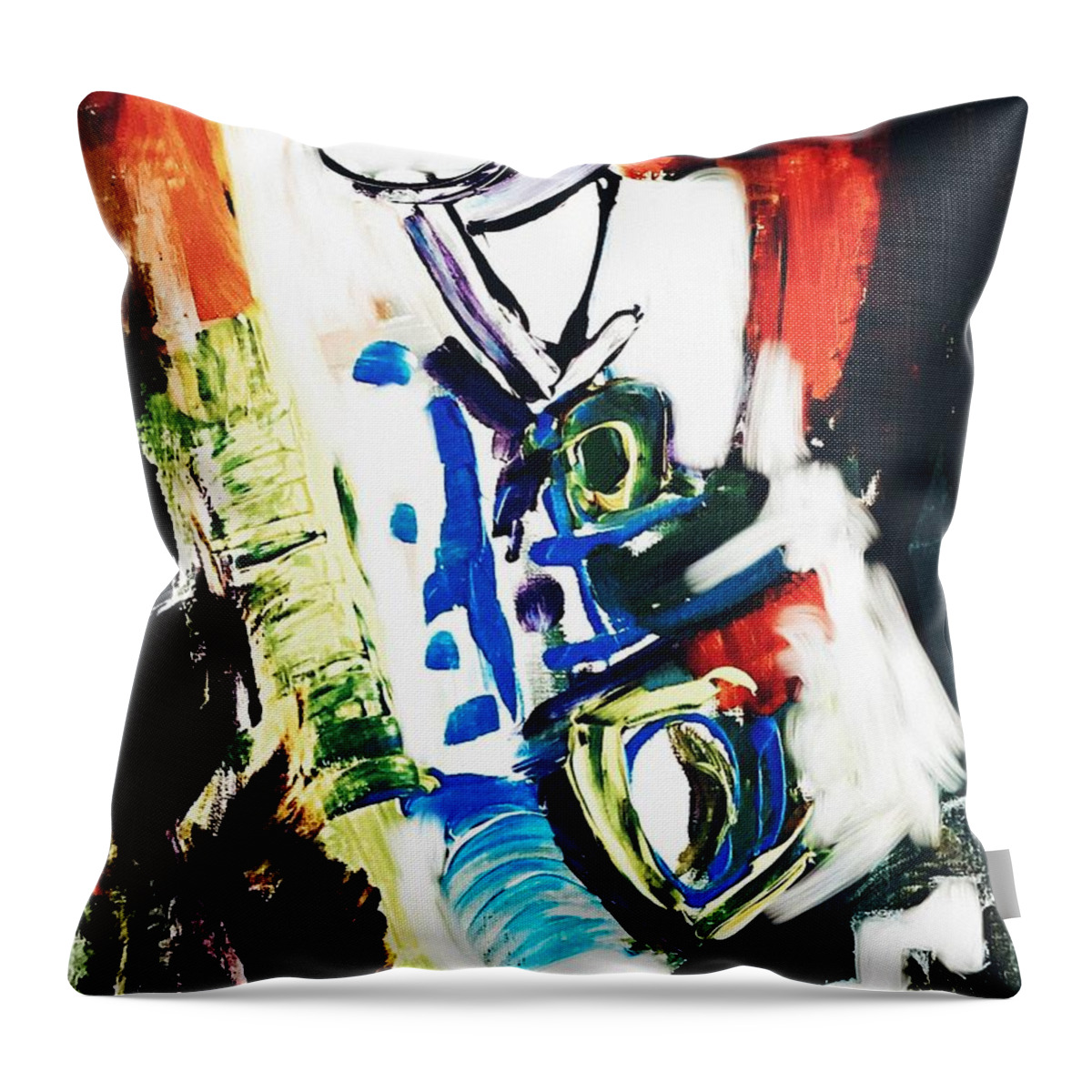 Contemporary Art Throw Pillow featuring the painting We are held within them by Jeremiah Ray