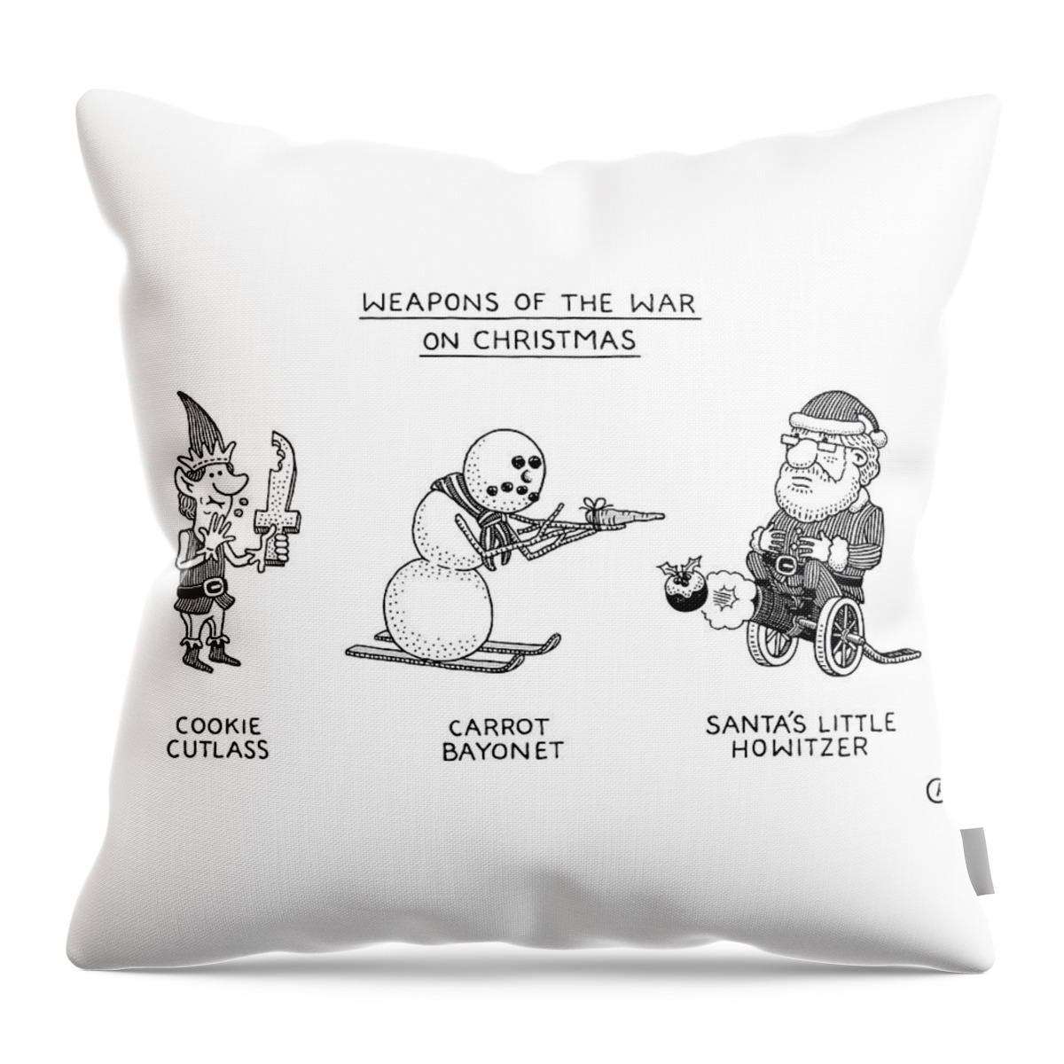 Weapons Of The War On Christmas Throw Pillow