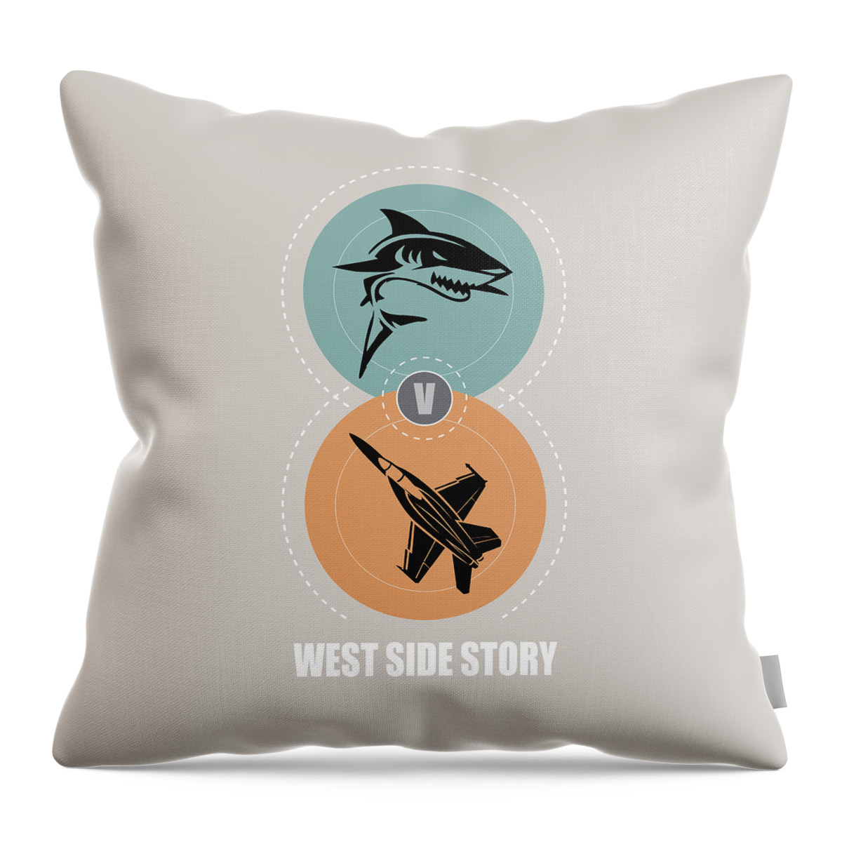 West Side Story Throw Pillow featuring the digital art West Side Story - Alternative Movie Poster by Movie Poster Boy