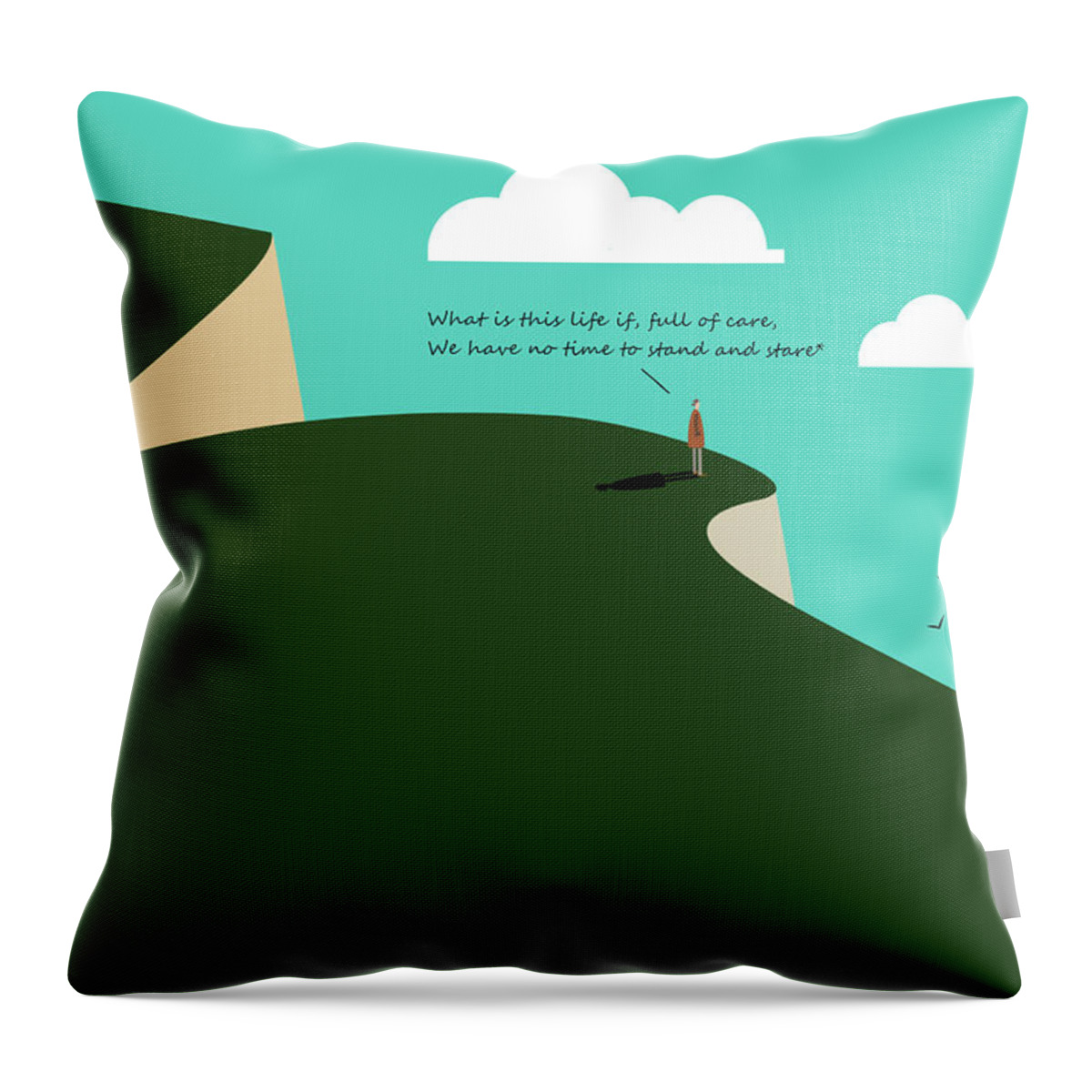 Staring Throw Pillow featuring the digital art What is this life? by Fatline Graphic Art