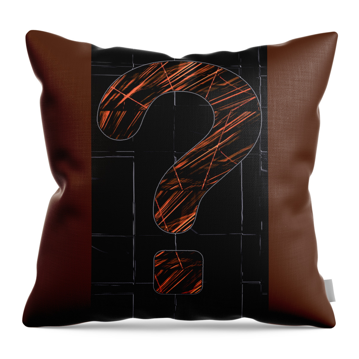 What Throw Pillow featuring the digital art What? That is the Question by Ronald Mills